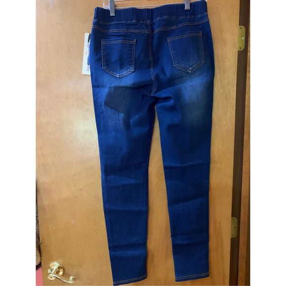 Dark Blue Stretch Large Distressed Jeans #distressed look #fashion jeans - Picture 6 of 6